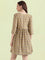 Cotton Ikat Buti Block Print Short Dress