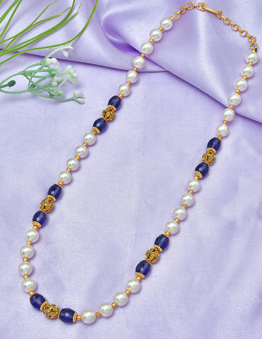 Designer Pearls and Amethyst Beads Mala