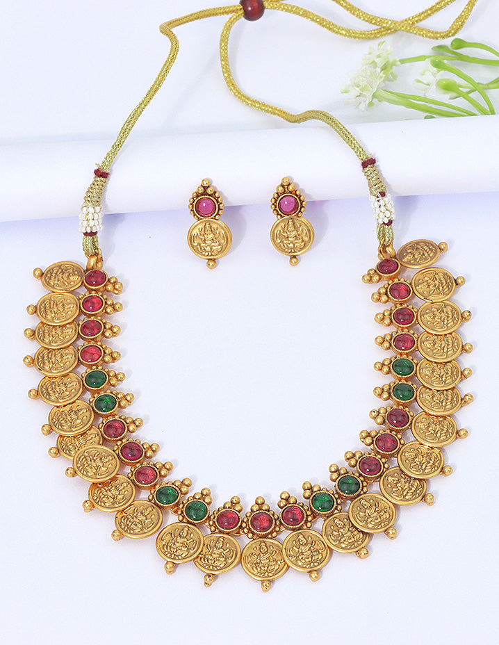 Designer Matt Lakshmi Kasula Necklace Set