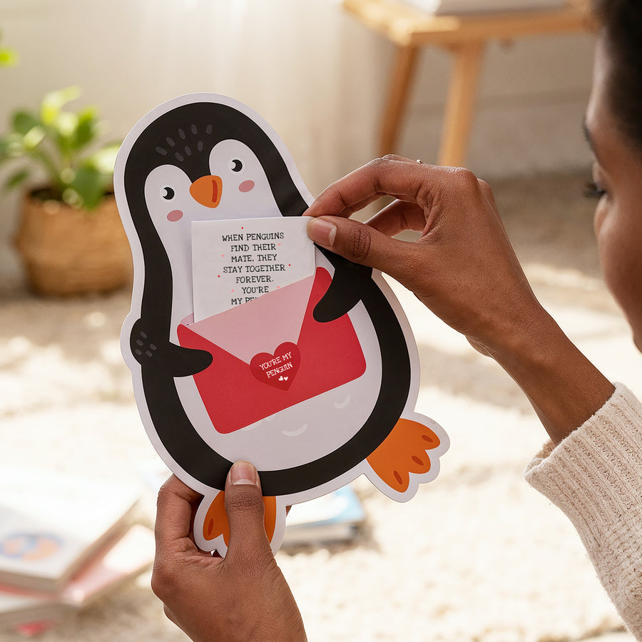 Penguin Card with Secret Message