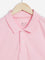 WES Casuals Light Pink Slim-Fit Polo T-Shirt