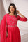 Magenta Color Zari Work Gown