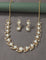 Designer Zirconia Pearl Whirl Elegance Necklace Set
