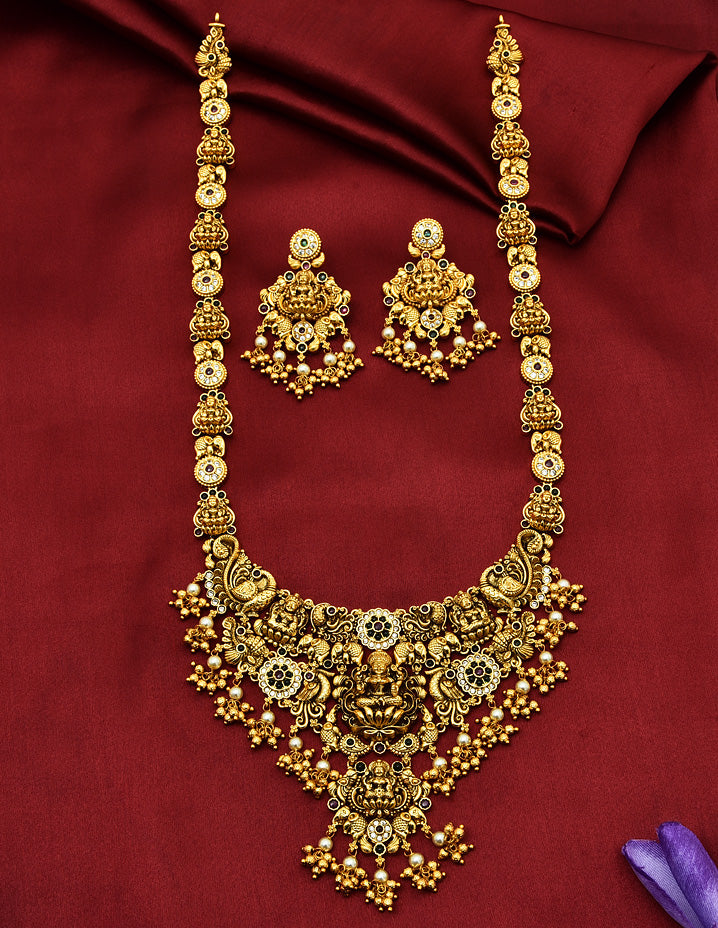 Antique Lakshmi Devi Grand Wedding Long Haaram