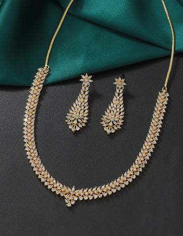 Designer Zirconia Crystal Elegance Necklace Set