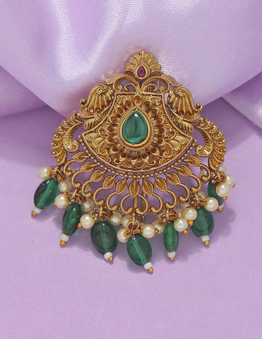 Designe Elegant Emerald Floral Choti Piece