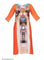 Orange Printed 3/4 Sleeve kurta