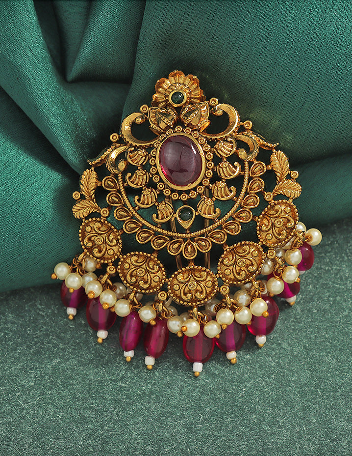 Designe Royal Ruby Temple Choti Piece
