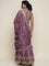 Lavender tissue embroidered Three piece ghagra set