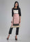 Pink & Black 3/4 Sleeve Printed kurta