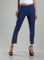 Blue Ankle-Length Trousers