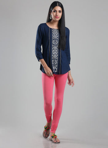 Pink Knitted Churidar