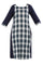 Blue Round Neck Checkered kurta