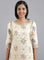 Off-White Round Neck Layered kurta