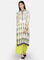 Off-White Mandarin Neck Parrot Print kurta