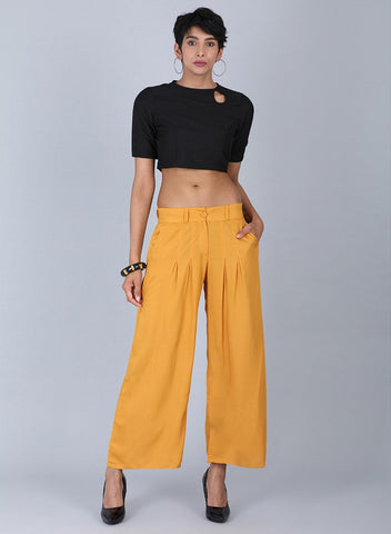 Mustard Tailored Volume Pants