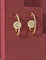 Designer Zirconia Gold Polish Floral Loop Earrings
