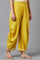 Yellow Cotton Flax Dapped Parallel Pants