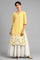 Yellow Round Neck Printed kurta