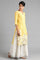 Yellow Round Neck Printed kurta