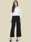 Black Twill Wide Pants