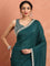 Bottle green Jimmy saree with cut Dana & pearl embroidery with ready made blouse