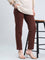 Dark Brown Cotton Stretch Kurti Pants
