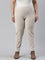 Women Solid Light Beige Mid Rise Corduroy Jeggings