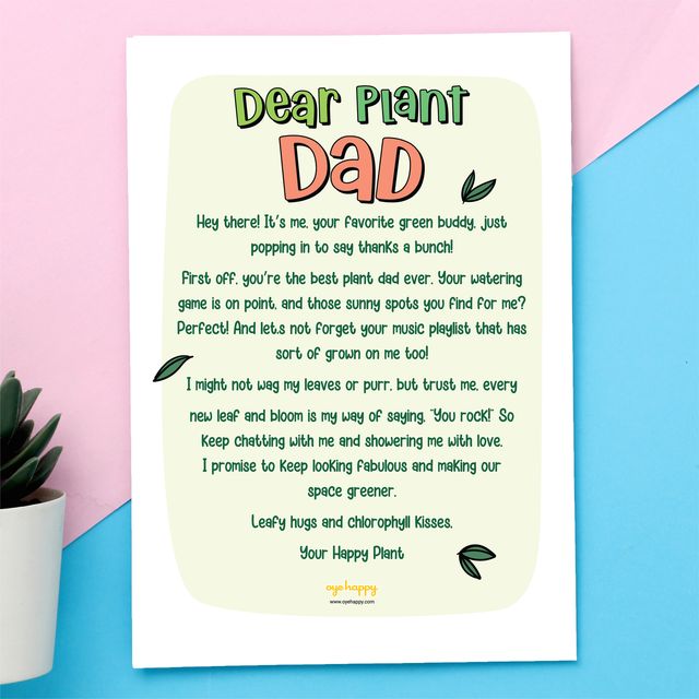 Plant Dad Letter