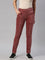 Women Solid Dark Rust Mid Rise Corduroy Jeggings