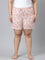 Women Printed Light Pink Viscose Lounge Shorts