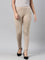 Women Solid Beige Stretch Ponte Pants