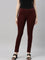 Women Solid Maroon Super Stretch Jeggings