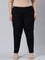 Women Solid Black Cotton Pencil Pant