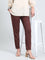Dark Brown Cotton Cambric Cotton Pants