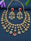 Gold Polish Zirconia Necklace Set