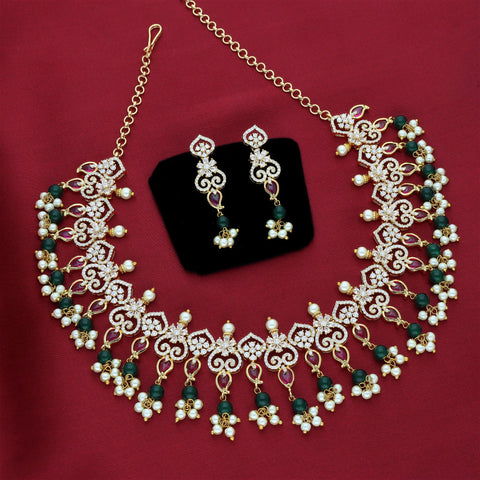 Zirconia Beads Necklace Set