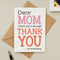 Thank You Mom Card