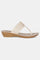 Aurelia Ecru Laser Cut Almond Toe Wedge-Zcynthia