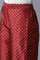 Dark Red Jacquard Parallel Pants