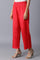 Coral Red Parallel Pants