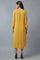 Mustard A-Line Dress With Tassle Tie-Up