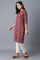 Maroon Printed kurta