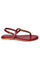 W Red Embroidered Almond Toe Flat-Wdelilah