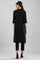 Black Round Neck Solid kurta