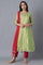 Light Green Round Neck Embellished kurta