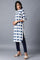 Ecru Mandarin Neck Printed kurta