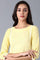 Yellow Embroidered A-Line kurta