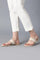 W Ivory Solid Square Toe Flat-Wada