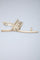 W Gold Embroidered Almond Toe Flat-WChiara